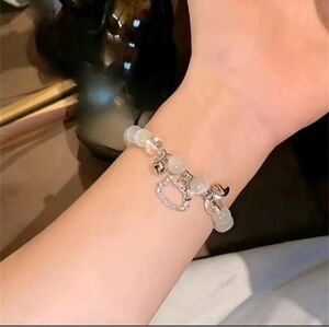 Hello Kitty White and Silver Charm Bracelet